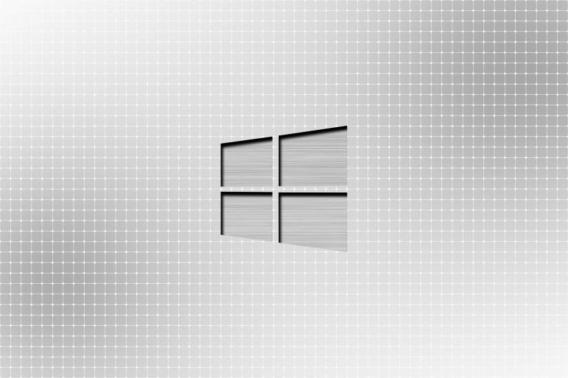 Metal Windows 10 on a light grid wallpaper - Computer wallpapers .