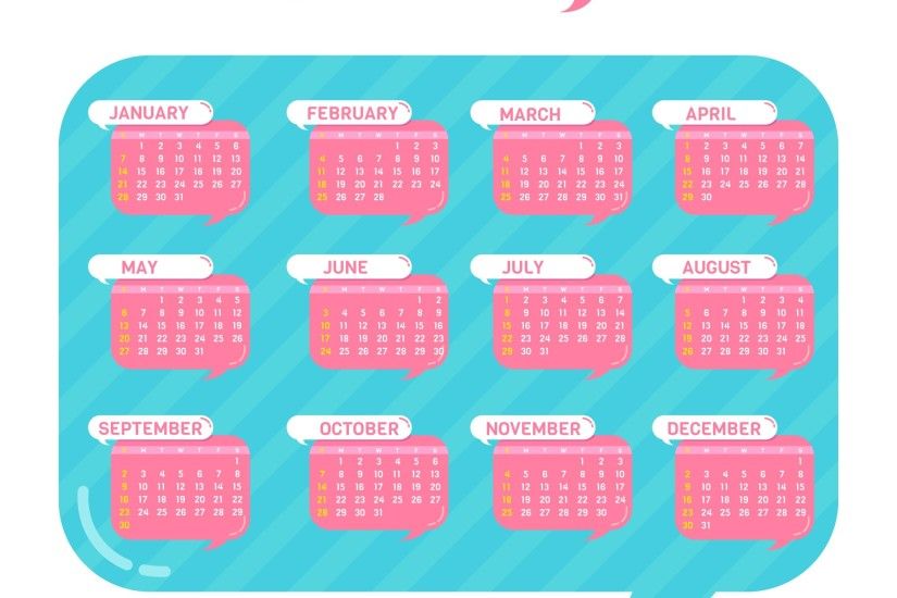 2018 HD Calendar Wallpaper