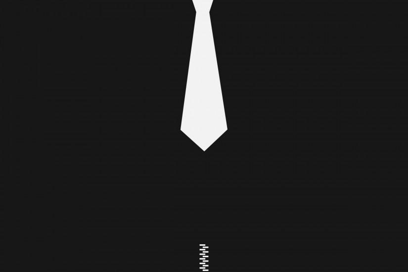 Tie Business Black Vector Wallpaper HD