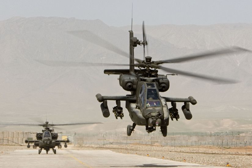 Wallpaper AH Apache attack helicopter US Army r