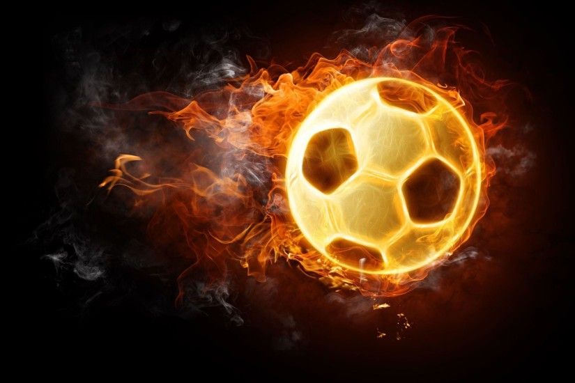 Cool Soccer Ball On Fire Background 1 HD Wallpapers