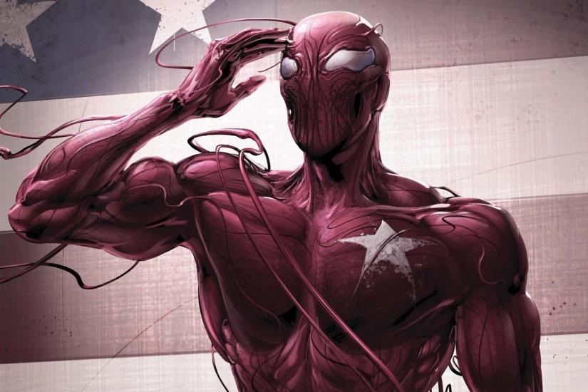American flag carnage marvel comics spiderman logo wallpaper