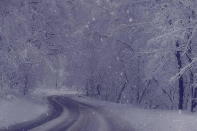 Driving in a Winter Wonderland - HD Video Background Loop