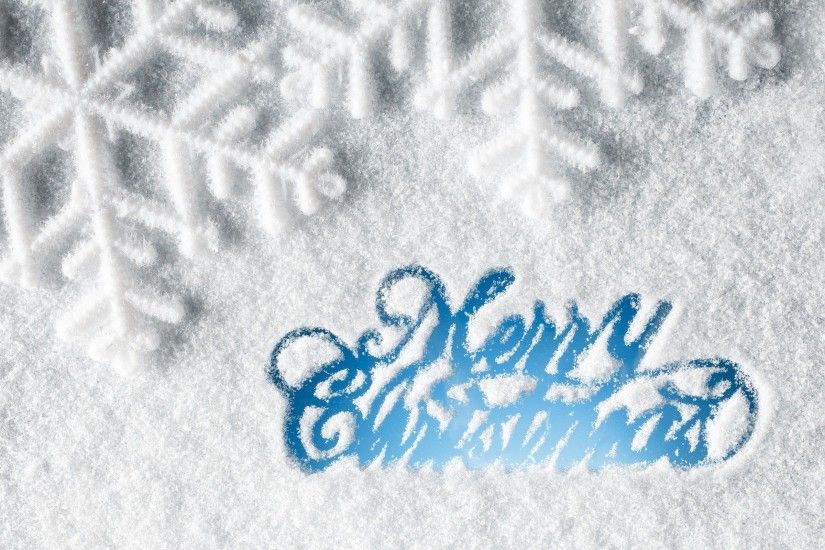 Merry Christmas Snow Wallpaper Background