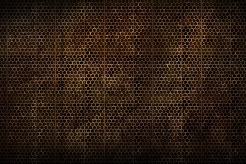 Brown metallic grid pattern wallpaper
