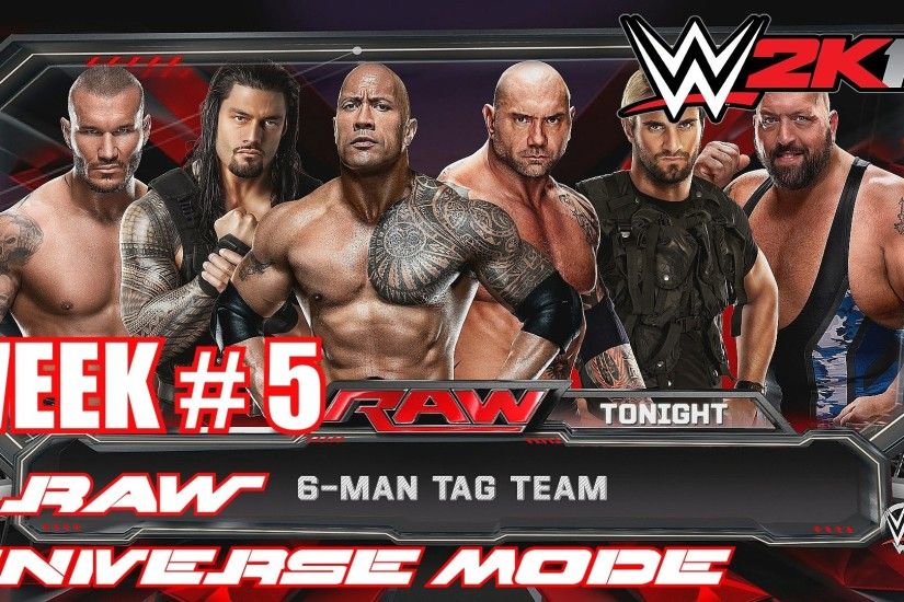 WWE 2K15 Universe Mode - Week 5 RAW - Rock/Reigns/Orton vs Batista/Rollins/Big  Show (PS4)