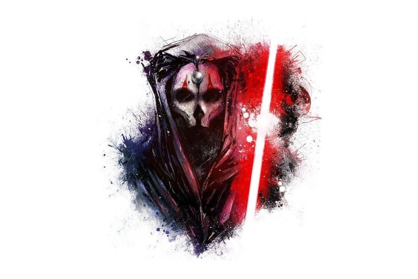 Darth Nihilus Fan Art George Lucas LucasArts Star Wars Knights Of The Old  Republic II Sith Lords Video Games White Background