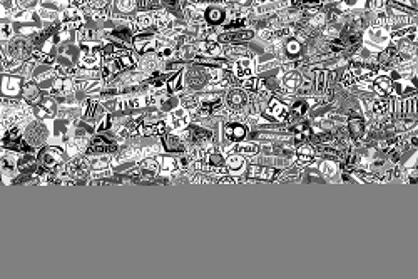 Wallpapers Bw Sticker Bomb Stickers Stickerbomb Xl Black And White .  2000x1415 | #1357926 #bw sticker bomb