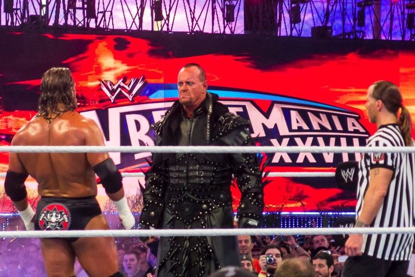 Wrestlemania XXVIII 28 The Undertaker VS Triple H and Shawn Michaels as  Referee