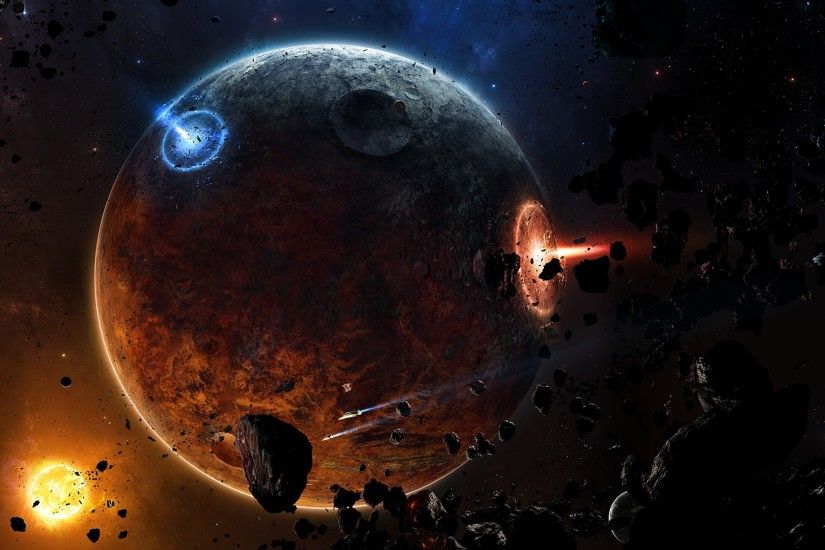 Download now full hd wallpaper asteroid dead planet giant explosion ...