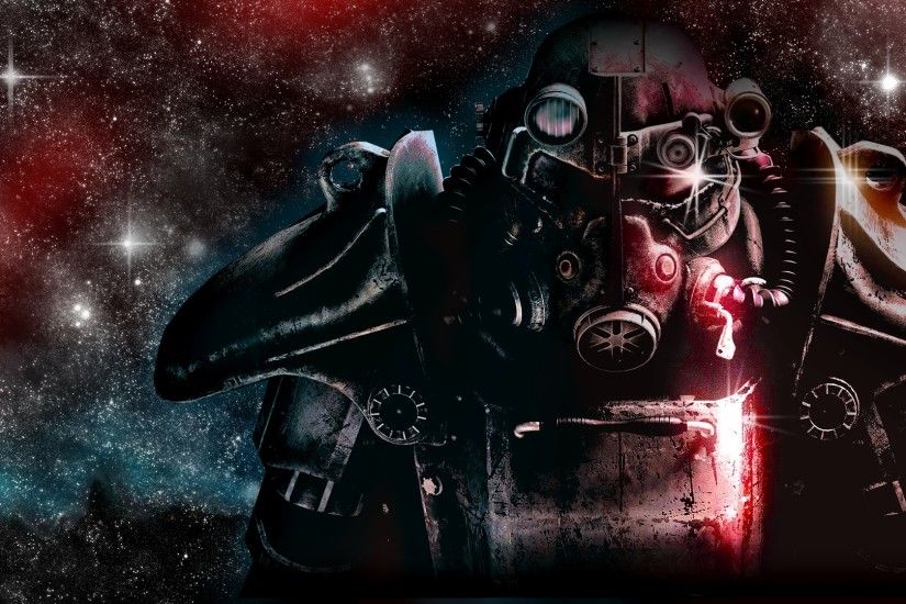 Preview wallpaper fallout, space, stars, look, character 1920x1080