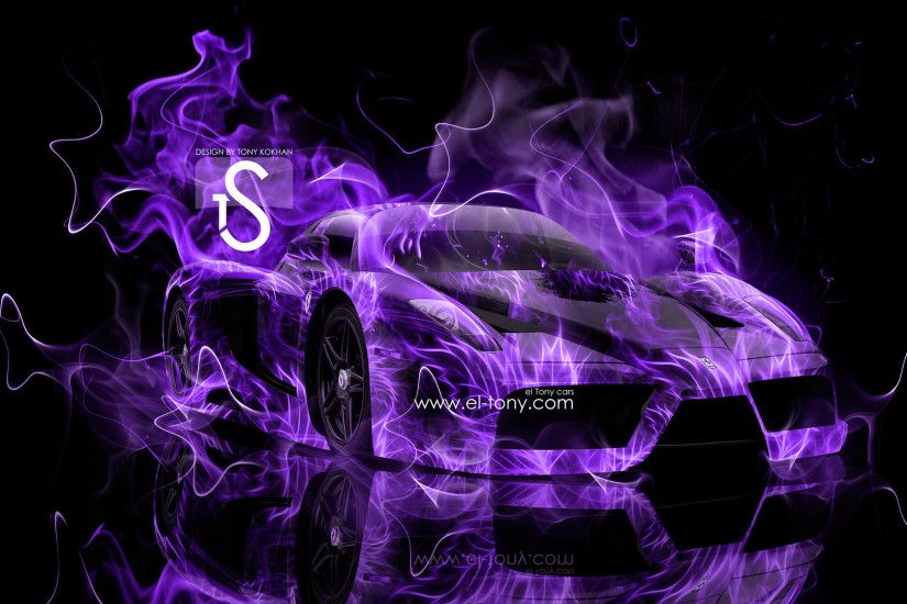 ... Ferrari-Enzo-Violet-Fire-Car-2013-Abstract-Smoke-