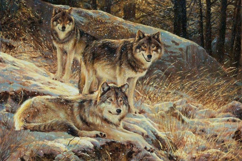 Wolf Pack Wallpaper Wolf pack wall.