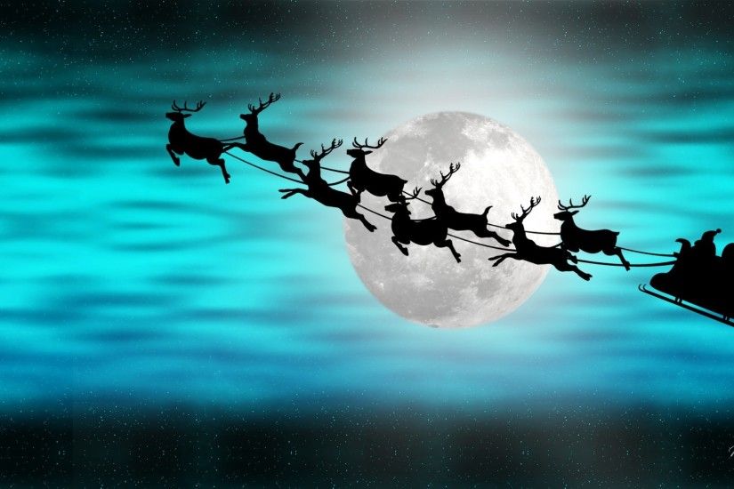 Santas Flight Pattern Feliz Navidad Firefox Persona Christmas Engage Sky  Theme Full Moon Reindeer Stars Clouds Sleigh Brand Thunder Santa Claus Fly  PatternH ...