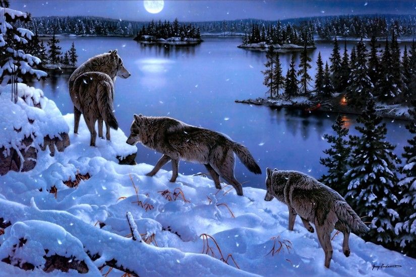Animated Wolf Art Wallpapers | Wolf Pack Wallpapers - Wallpaper Cave