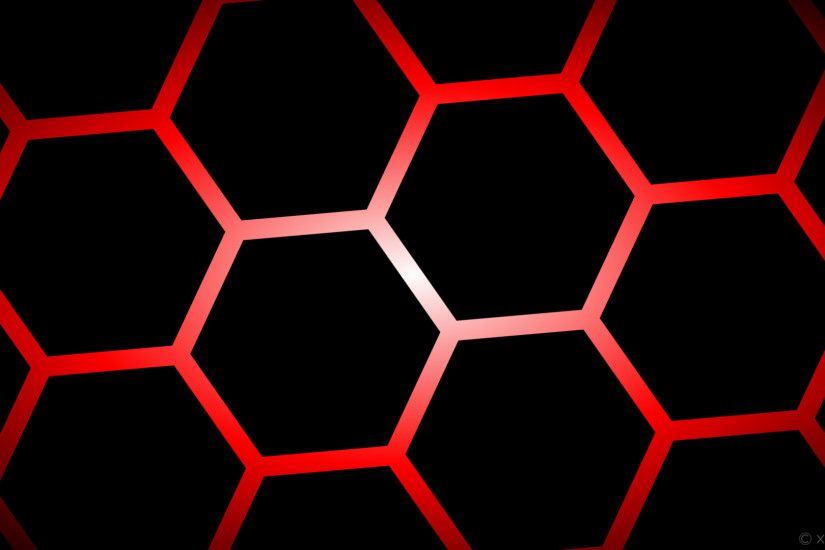 wallpaper black glow hexagon white gradient red #000000 #ffffff #ff0000  diagonal 35Â°