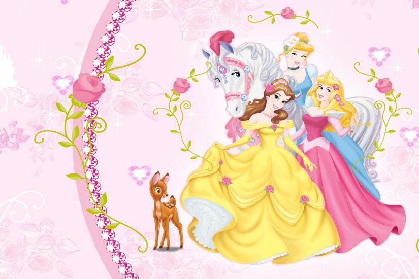 1920x1080 Beautiful Disney Princess Aurora, Belle and Cinderella Wallpaper