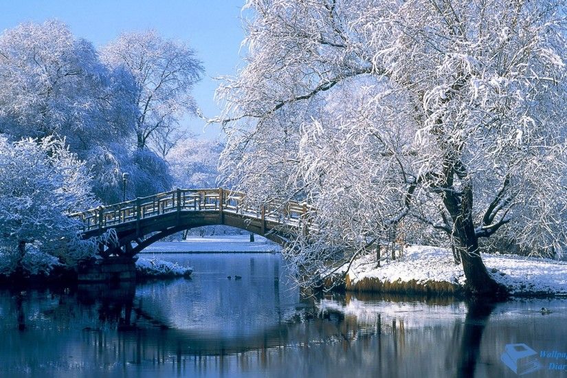 snow wallpaper bridge. Â«Â«