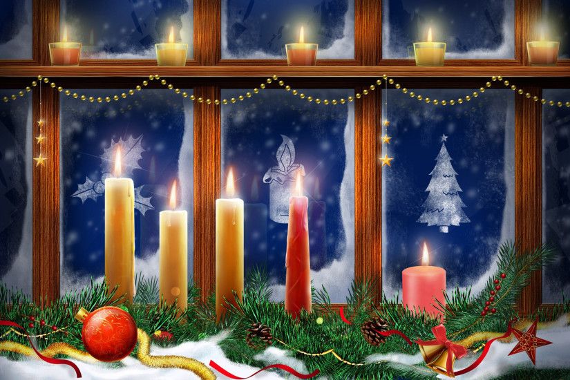 Holiday - Christmas Christmas Ornaments Candle Wallpaper