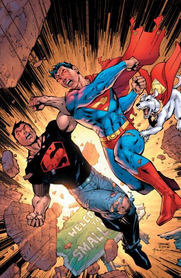 Superboy vs Superboy Prime by Jim Lee