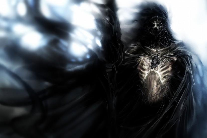 art dark horror evil knight reaper death gothic wallpaper background .