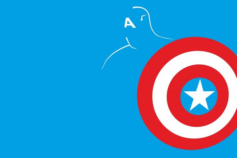 Captain America Shield Blue Minimal Marvel wallpaper background