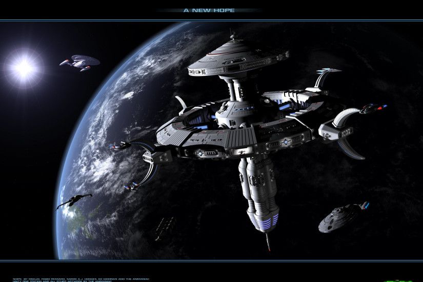 star trek | Download Star Trek Voyager wallpaper, 'Star Trek Unity One  Station'