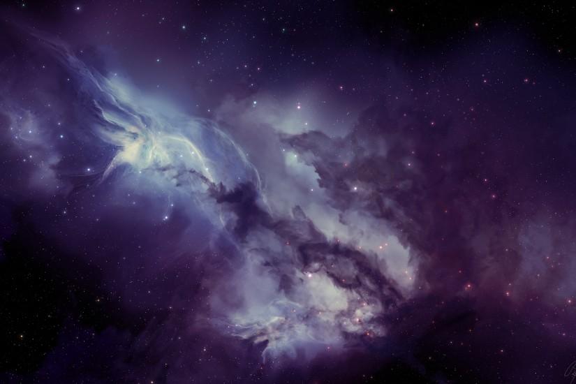 Purple galaxy desktop wallpapers.