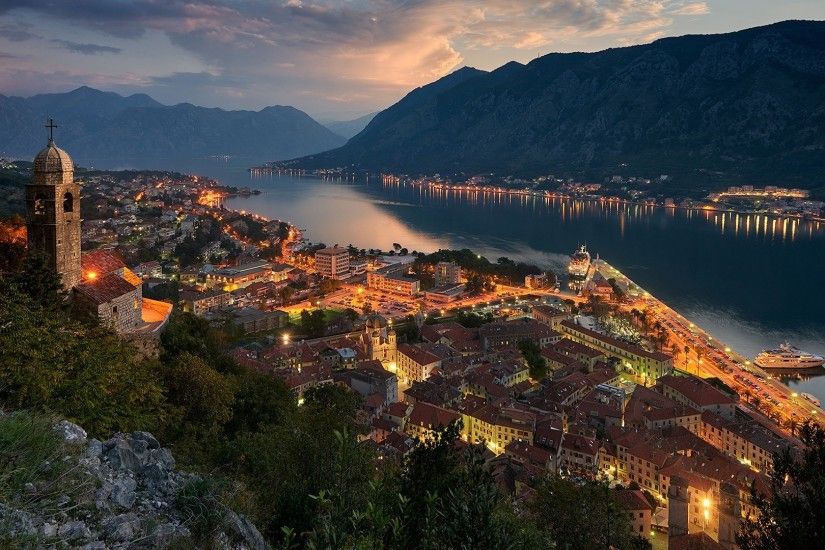 Montenegro, Kotor (town), Mountain, Building, Lights, Landscape Wallpapers  HD / Desktop and Mobile Backgrounds