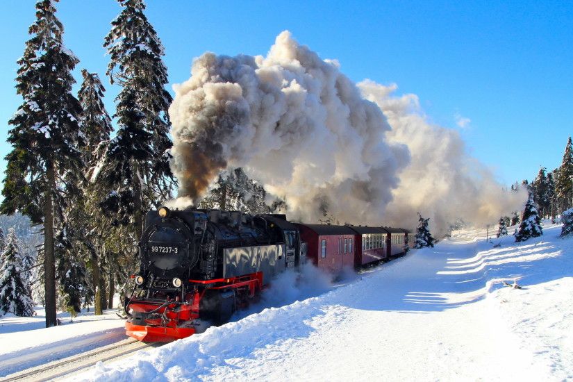 Winter Locomotive Background 40762
