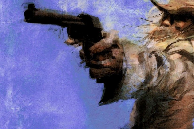 Painting Old West Gunman Cowboy Revolver Wallpaper At Fantasy Wallpapers