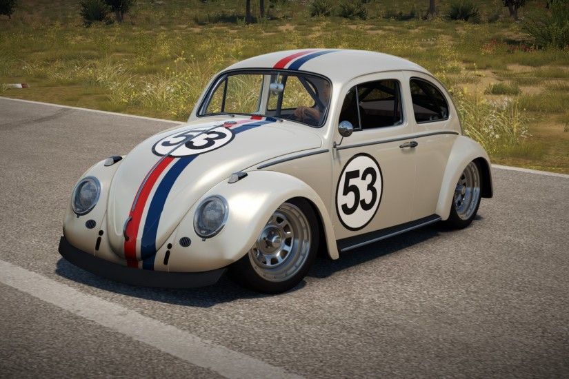 1963 Volkswagen Beetle with a bigger H4 Turbo and AWD. Pearl "Herbie" paint