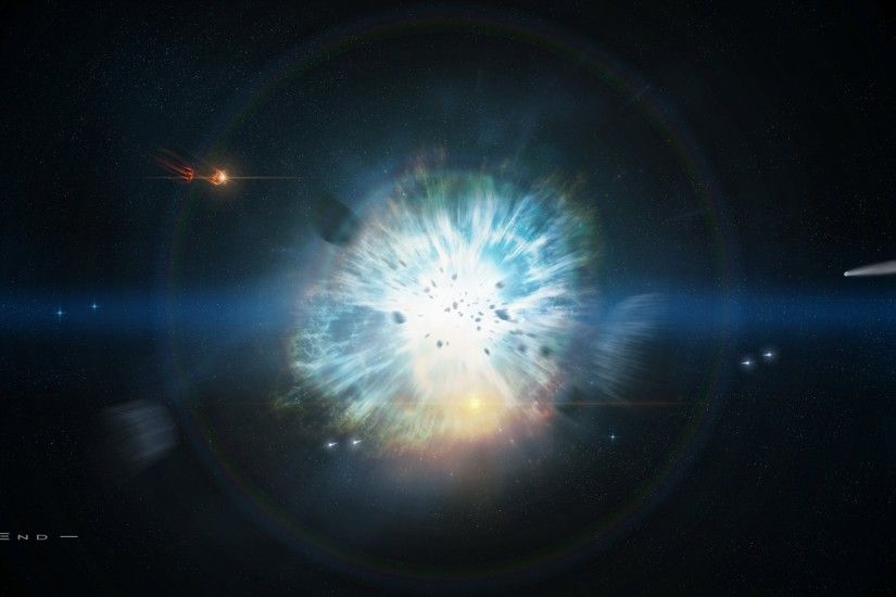 crash explosion star of the comet space