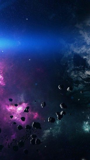 Space Planets Dark Asteroids iPhone 6+ HD Wallpaper ...