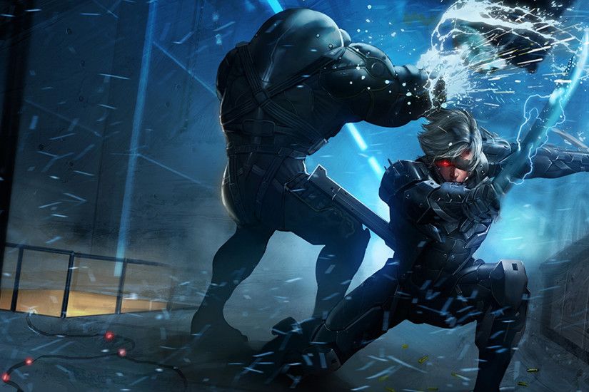 Wallpapers Swords Robot Eye patch Metal Gear Rising: Revengeance Games  Battles 2048x1152