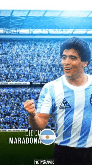 Diego Maradona phone wallpaper