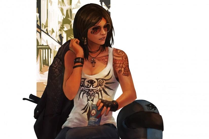 Video Game - Overwatch Pharah (Overwatch) Woman Flicka Tattoo Sunglasses  Short Hair Black Hair