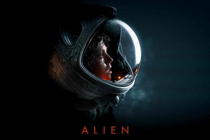 Alien (movie), Ellen Ripley, Xenomorph, Artwork, Science Fiction, Sigourney  Weaver, Space Suit Wallpaper HD