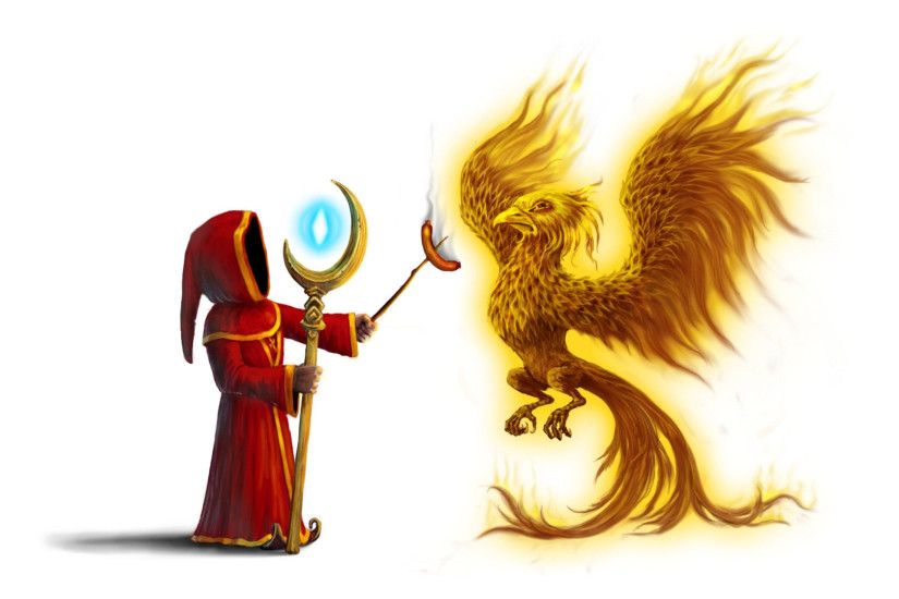 magicka summon phoenix widescreen hd wallpaper