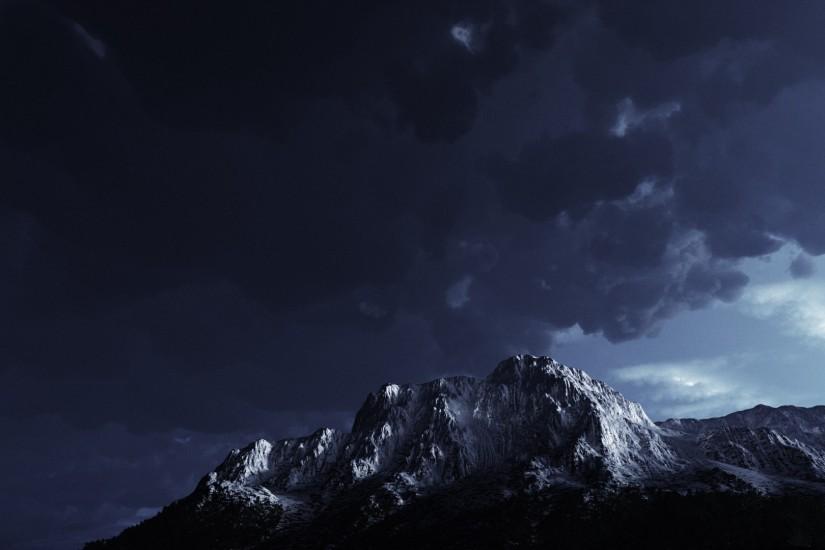 Dark Storm Mountain HD Desktop Wallpaper 1 | WallpaperCow.com