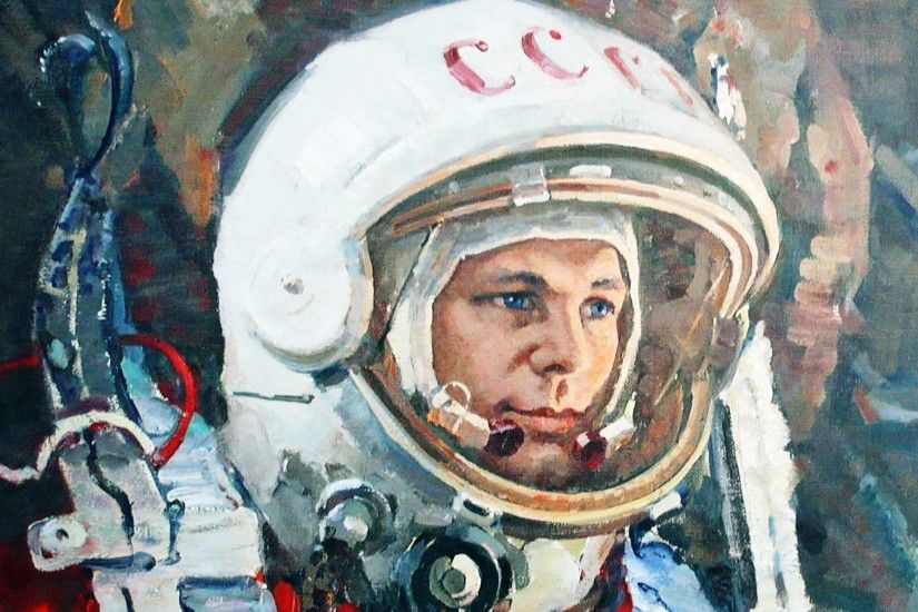 2560x1440 Wallpaper yuri gagarin, cosmonaut, ussr, spacesuit