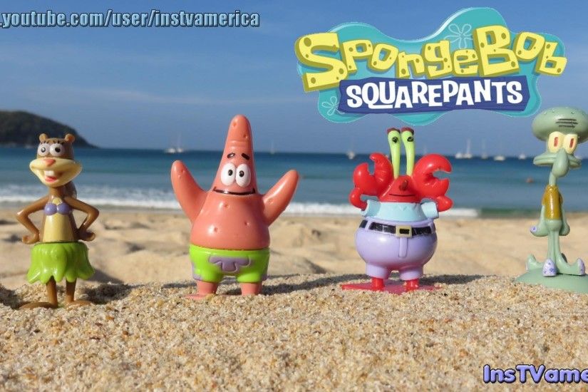 SpongeBob SquarePants friends Mr Krabs Squidward Patrick Star Sandy Mini  Figure Toys - YouTube