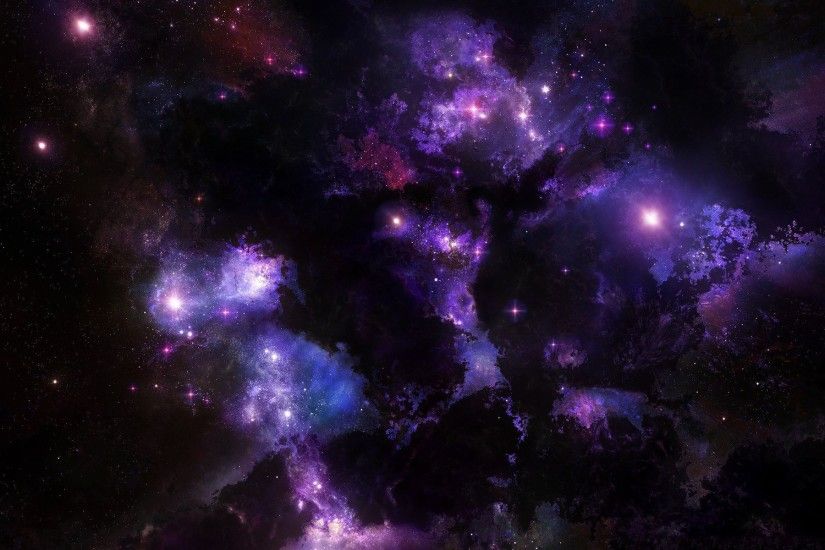 Purple Nebula and Bright Stars - Desktop Nexus Wallpapers