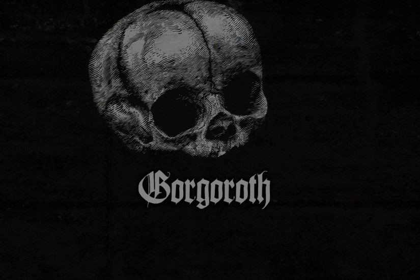 2048x1152 Wallpaper gorgoroth, skull, letters, background, darkness