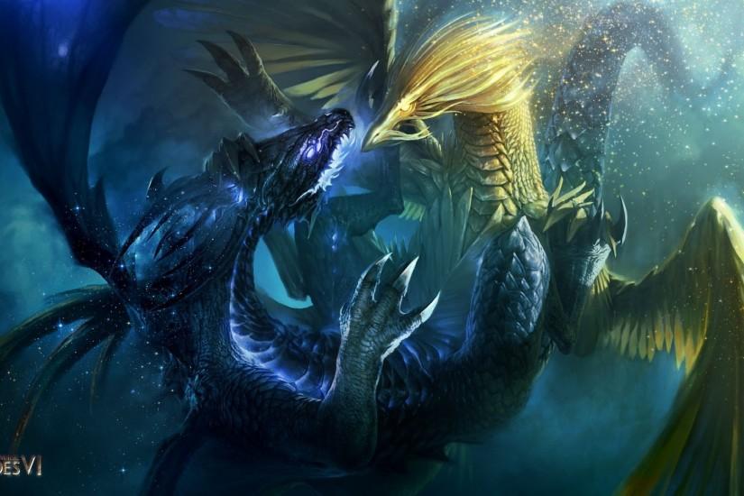 heroes 6, Dragons, Battle, Wings Wallpaper, Background Full HD .