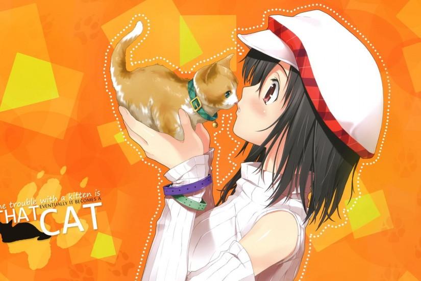 Cute Anime Cat People Wallpaper Background