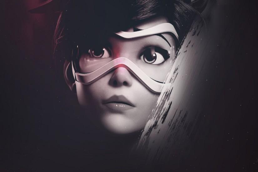 Overwatch - Tracer Brush Wallpaper by Moldypotato