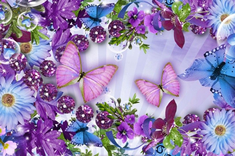 Afbeeldingsresultaat voor purple roses and butterflies
