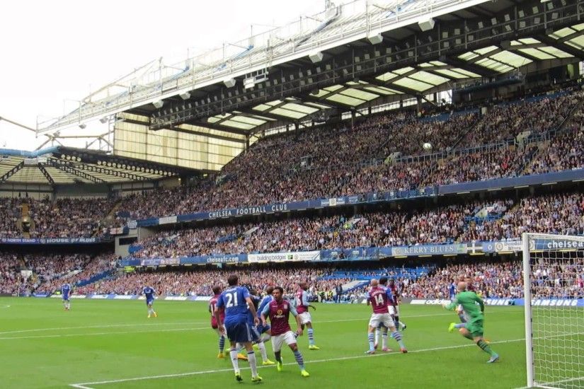 Chelsea FC vs Aston Villa FC - Freekick for Chelsea @ Stamford Bridge/Shed  End 27.09.2014 HD