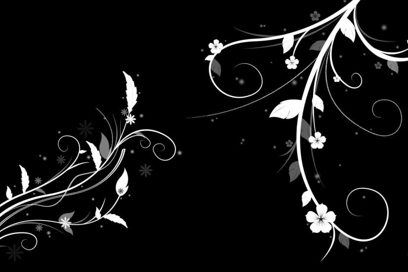 Download Black and white Abstract Flower Wallpaper